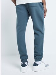 River Island Green Regular Fit 100% Cotton Essential Joggers - Image 2 of 6