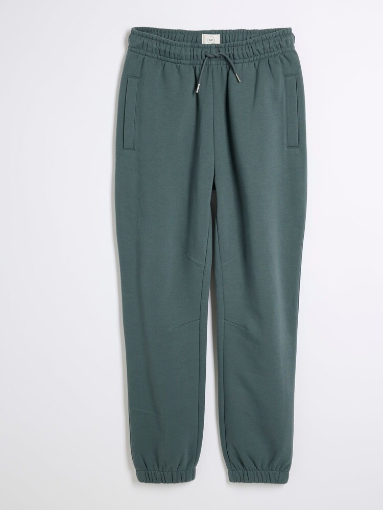 River Island Green Regular Fit 100% Cotton Essential Joggers - Image 5 of 6