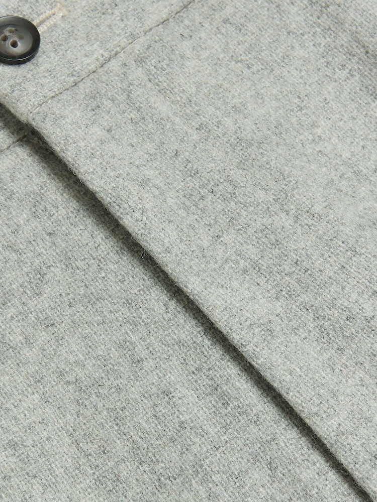 River Island Light Grey Wool Suit Trousers - Image 4 of 4