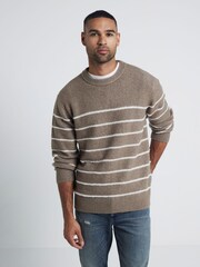 River Island Natural Brushed Crew Jumper - Image 1 of 4