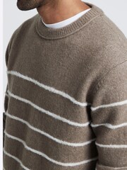 River Island Natural Brushed Crew Jumper - Image 3 of 4