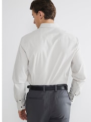 River Island Grey Muscle Fit Textured 100% Cotton Shirt - Image 2 of 5