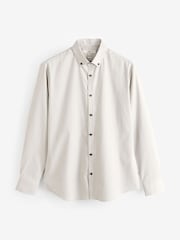 River Island Grey Muscle Fit Textured 100% Cotton Shirt - Image 5 of 5
