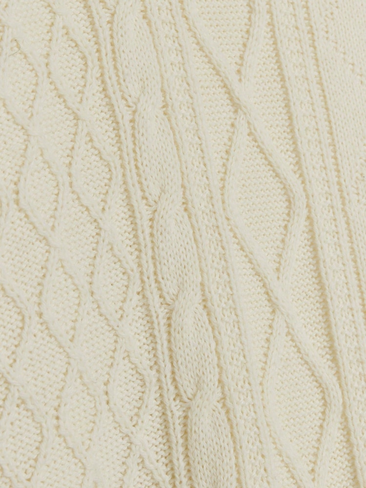 River Island Cream Cable Crew Jumper - Image 4 of 4