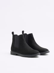 River Island Black Crepe Sole Chelsea Boots - Image 2 of 4