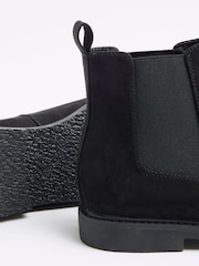 River Island Black Crepe Sole Chelsea Boots - Image 4 of 4