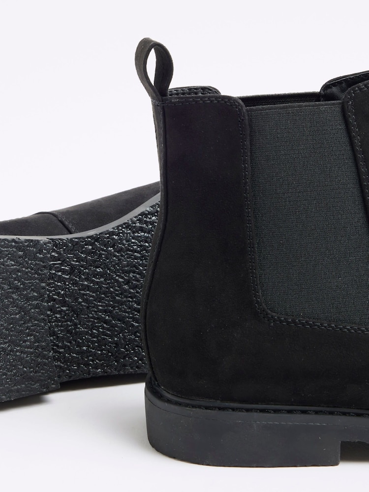 River Island Black Crepe Sole Chelsea Boots - Image 4 of 4