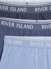 River Island Blue Blue Tipped Boxers 4 Pack - Image 5 of 5
