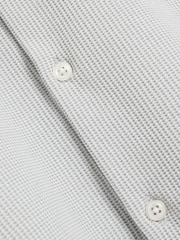 River Island Grey Texture Waffle Marl 100% Cotton Jersey Shirt - Image 6 of 6