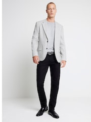 River Island Grey Wool Suit Trousers - Image 2 of 4