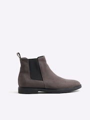 River Island Grey Crepe Sole Chelsea Boots - Image 1 of 4