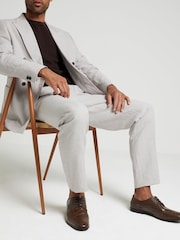 River Island Brown Lace up Brogue Derby Shoes - Image 1 of 5
