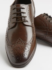 River Island Brown Lace up Brogue Derby Shoes - Image 5 of 5