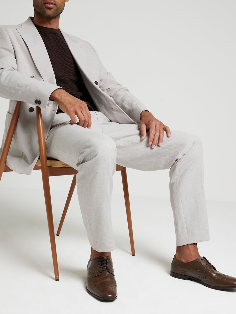 River Island Brown Lace up Brogue Derby Shoes - Image 5 of 5
