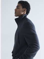 River Island Charcoal Wool Commuter Coat - Image 3 of 6