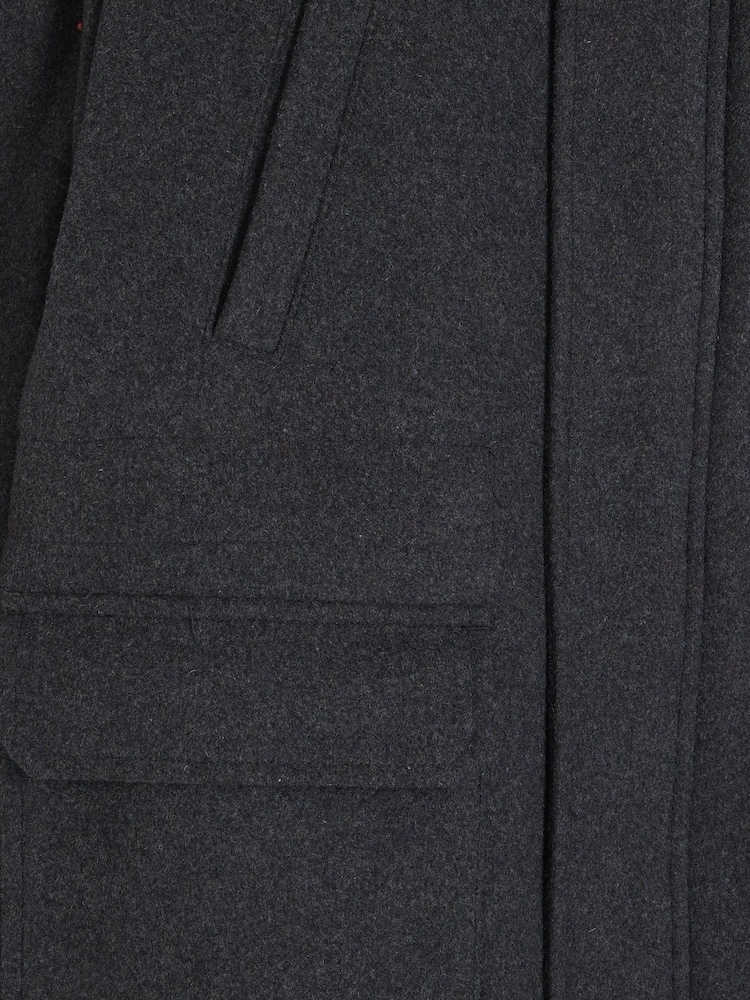 River Island Charcoal Wool Commuter Coat - Image 6 of 6