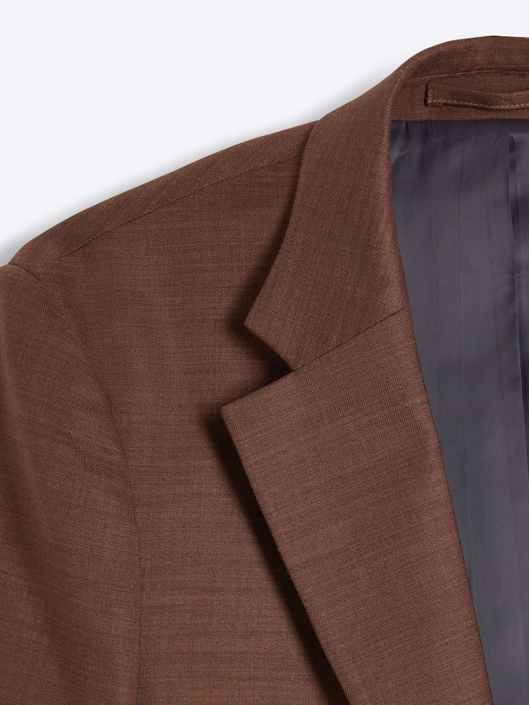 River Island Brown Skinny Fit Single Breasted Suit Jacket - Image 5 of 5