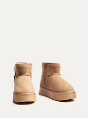 Linzi Brown Cammie Platform Ankle Boots With Inside Zip - Image 4 of 6