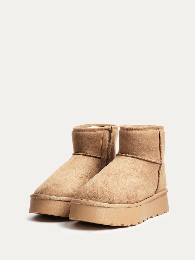 Castanho - Botas plataforma Linzi Cammie com zíper interno - Imagem 5 de 5