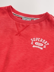 Superdry Red Crack Printed 100% Organic Cotton Dress - Image 11 of 12