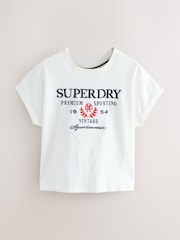 Superdry White Embroidery T-Shirt - Image 5 of 9