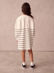 Superdry White Stripe Classic Flag Sweat Dress - Image 2 of 10