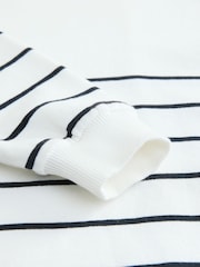 Superdry White Stripe Classic Flag Sweat Dress - Image 8 of 10