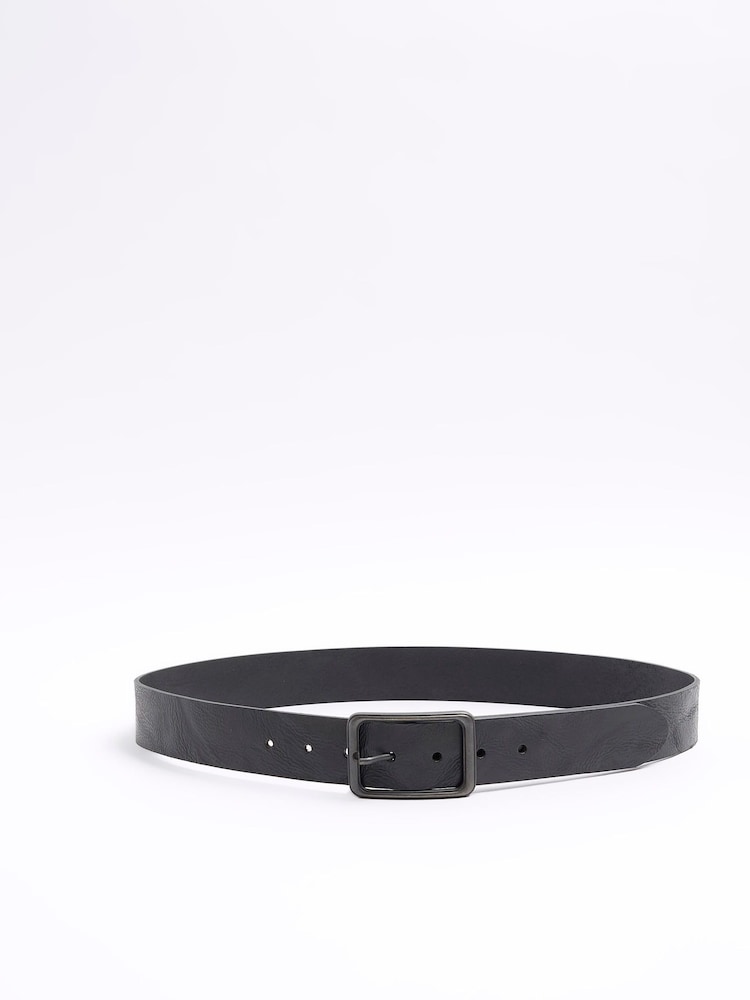 River Island Black Casual Leather Belt - Image 1 of 2