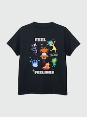 Brands In Black Disney Inside Out 2 Feelings Girls 100% Cotton T-Shirt - Image 2 of 3