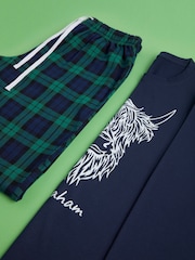 Personalised Mens Highland Cow 100% Cotton Pyjamas by Stitch Style - Image 5 of 8