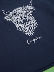 Personalised Boys Highland Cow 100% Cotton Pyjamas by Stitch Style - Image 2 of 7