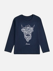 Personalised Girls Highland Cow 100% Cotton Pyjamas by Stitch Style - Image 3 of 9
