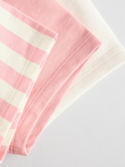 Pink/White Stripe Baby Short Sleeve T-Shirt and Shorts Set 6 Piece - Image 11 of 13