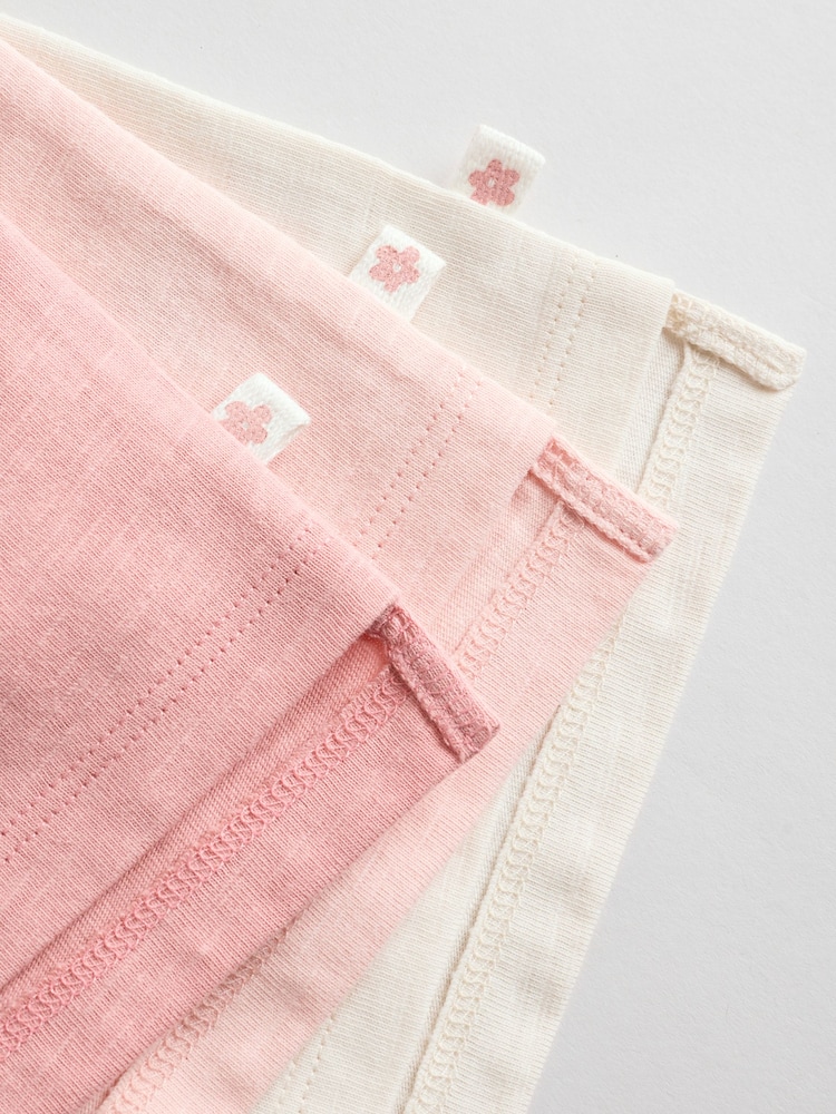 Pink/White Stripe Baby Short Sleeve T-Shirt and Shorts Set 6 Piece - Image 9 of 13