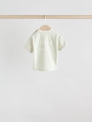 Pink and Grey Stripe Baby Short Sleeve T-Shirt and Shorts Set 6 Piece - Image 11 of 17