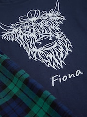 Personalised Womens Highland Cow 100% Cotton Pyjamas by Stitch Style - Image 2 of 7