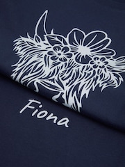 Personalised Womens Highland Cow 100% Cotton Pyjamas by Stitch Style - Image 4 of 7