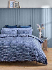 2 Pack Blue/White Reversible Duvet Cover and Pillowcase Set - Image 2 of 9