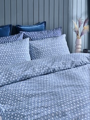 2 Pack Blue/White Reversible Duvet Cover and Pillowcase Set - Image 5 of 9