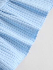 Multi Pastel Coloured 4-pack Short Sleeve Baby Ribbed Top - Image 13 of 13