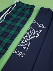Personalised Mens "MR MOO-DY" Highland Cow 100% Cotton Pyjamas by Stitch Style - Image 3 of 9