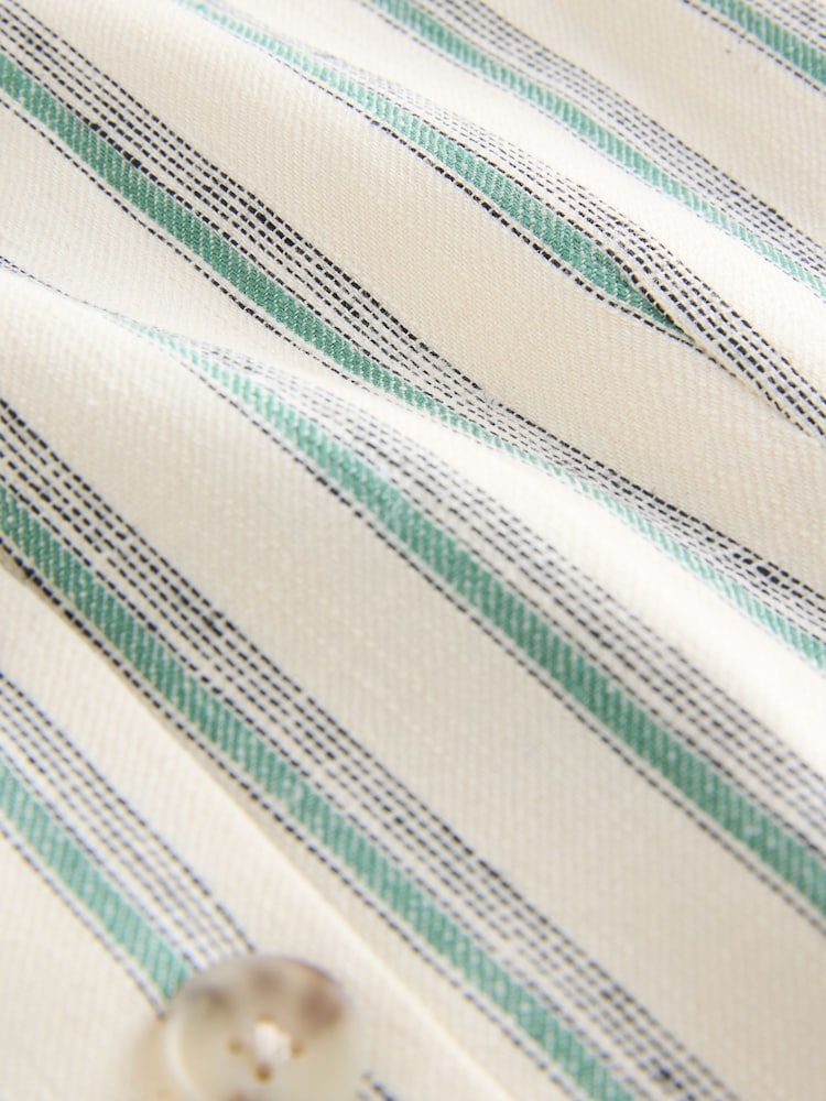 Green/Ecru Striped Waistcoat with Linen - Image 7 of 7