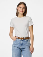 PIECES Brown Suede Buckle Belt - Image 2 of 3