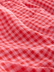 Pink Gingham Textured Crinkle Elasticated Waist Shorts - Image 7 of 7