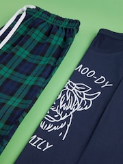 Personalised Womens "MRS MOO-DY" Highland Cow 100% Cotton Pyjamas by Stitch Style - Image 5 of 9