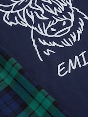 Personalised Womens "MRS MOO-DY" Highland Cow 100% Cotton Pyjamas by Stitch Style - Image 8 of 9