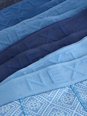 Blue Geometric Pattern 10 pack Rich Trunks Boxers - Image 12 of 14