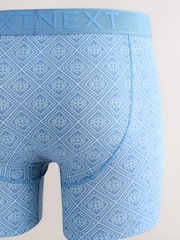 Blue Geometric Pattern 10 pack Rich Trunks Boxers - Image 13 of 14