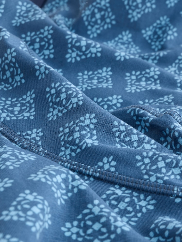 Blue Geometric Pattern 10 pack Rich Trunks Boxers - Image 14 of 14