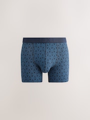 Blue Geometric Pattern 10 pack Rich Trunks Boxers - Image 4 of 14